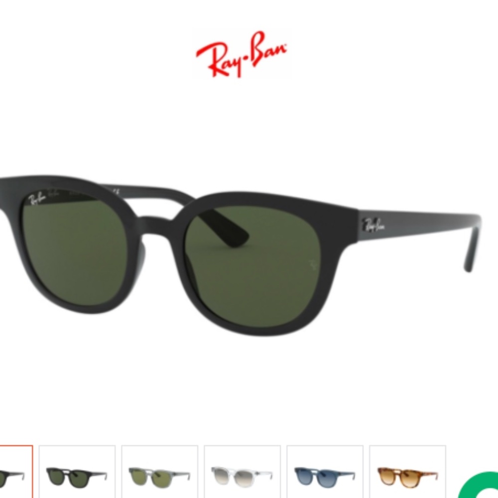 Ray-Ban, RB 4324 Sunglasses, Black, Used Good - Minor Scratches on Lenses